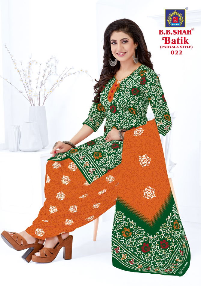 B B Shah Batik Vol 1 Ethnic Wear Wholesale Cotton Readymade Dress
